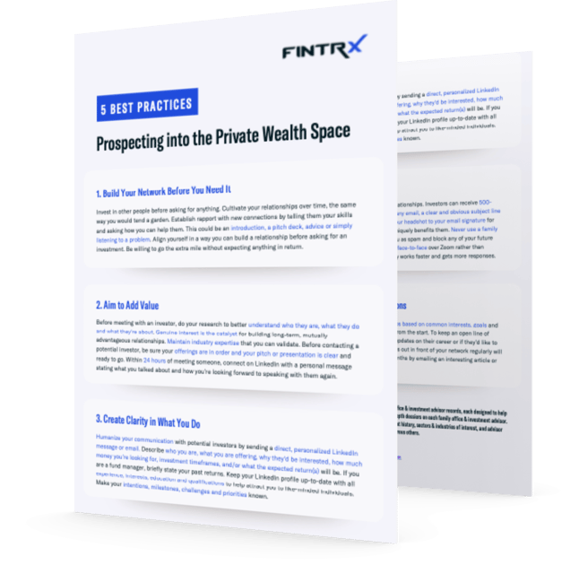 Prospecting into the Private Wealth Space: 5 Best Practices
