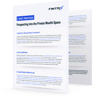 5 Best Practices Prospecting into the Private Wealth Space