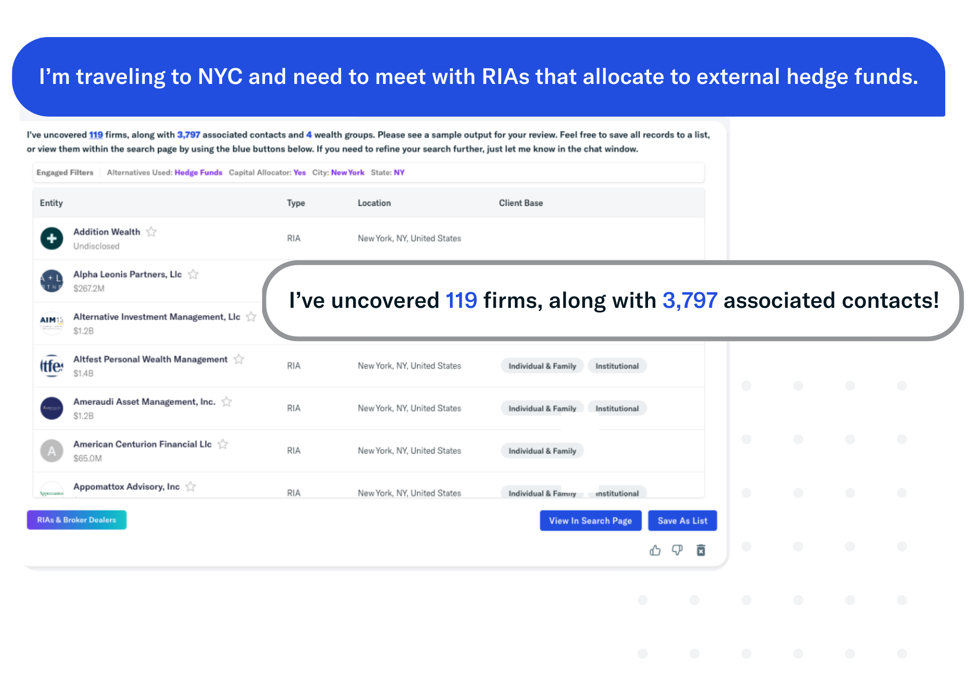FINTRX Ai - search