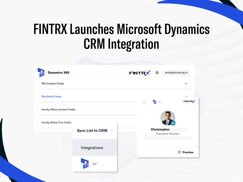 FINTRX Launches Microsoft Dynamics CRM Integration