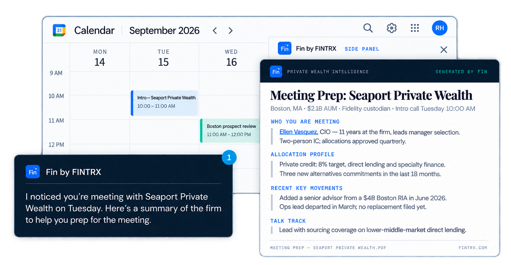 Fin Meeting Prep Dashboard