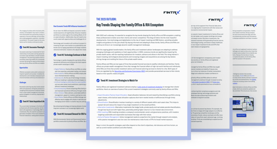 Key Trends Shaping the Family Office & RIA Ecosystem