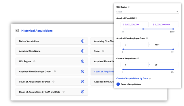 M&A Data Filters