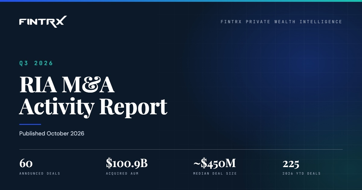 RIA M&A Activity Report Q3 2026