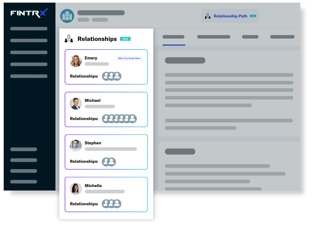 Relationship Path relationship intelligence, fintrx