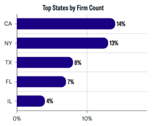 Top States by Firm Count