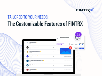 Tailored to Your Needs the Customizable Features of FINTRX