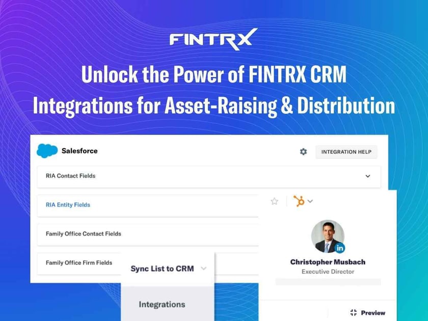 Unlock the Power of FINTRX CRM Integrations for Asset-Raising & Distribution