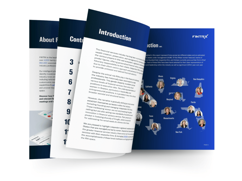 FINTRX Industry Spotlight: Women-Led Independent RIAs