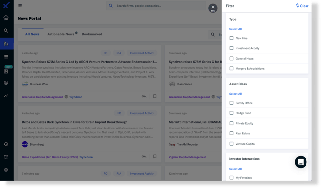 FINTRX News Custom Filtering