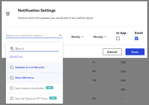 notification screen