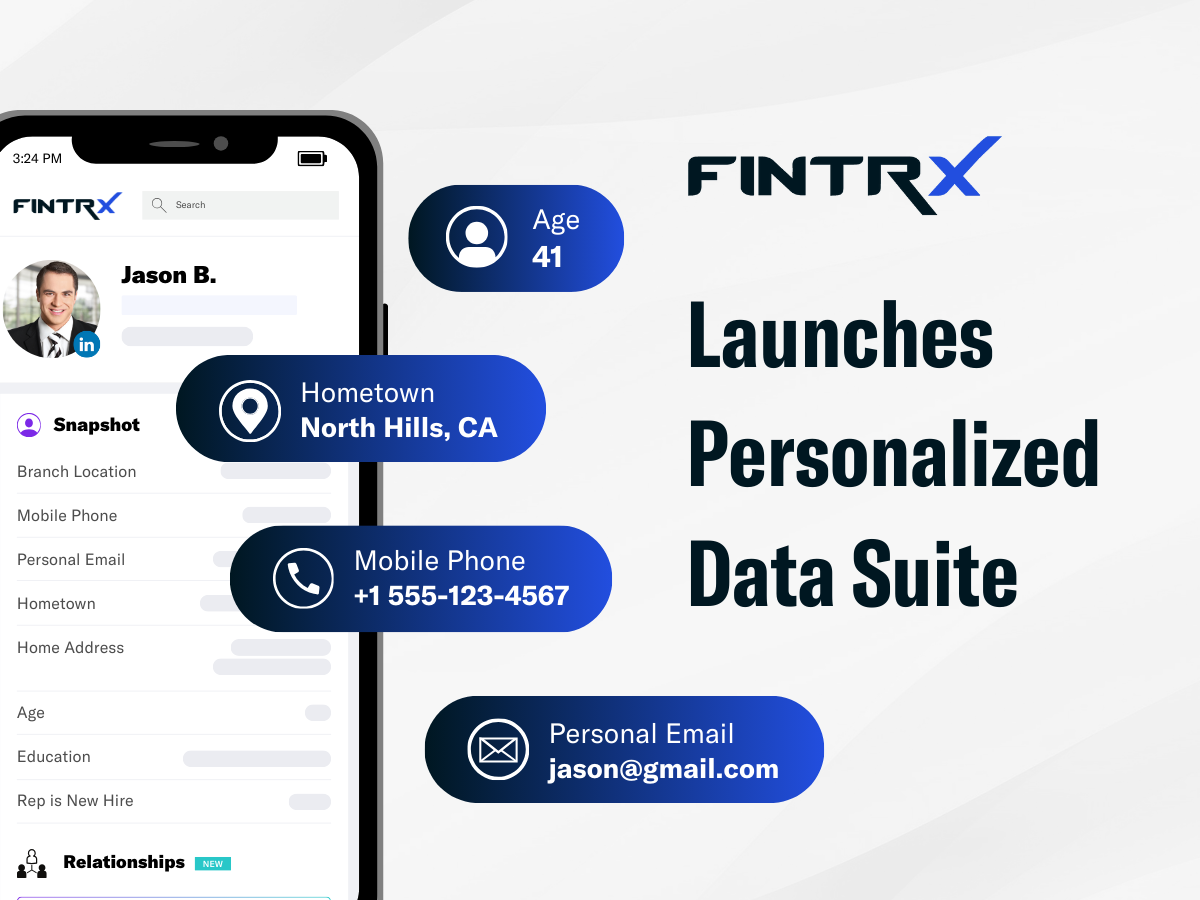 FINTRX Launches Personalized Rep & Financial Advizor Data Suite